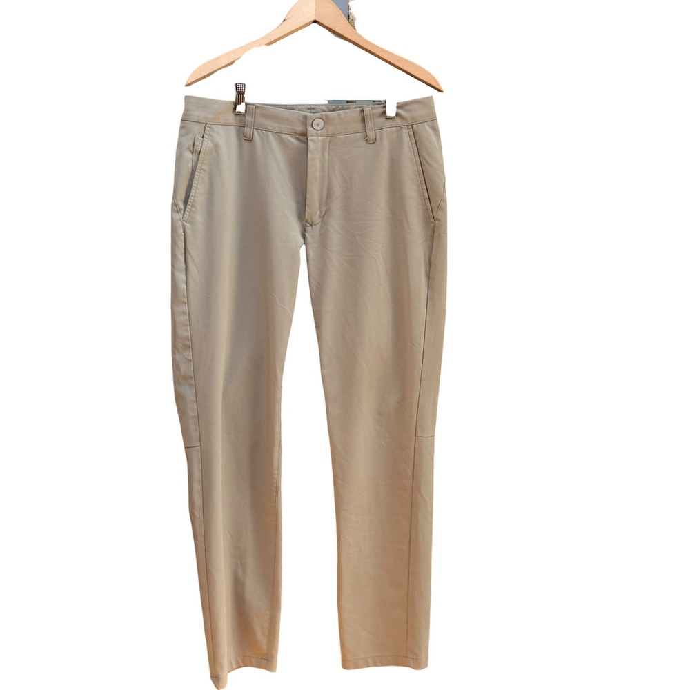 Bonobos Golf Pants Mens 32x32 Tan Slim Fit Performance Khaki Trousers Stretch